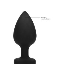 Ouch! Plug Bijou Anal silicone Heart Noir 8 x 4 cm